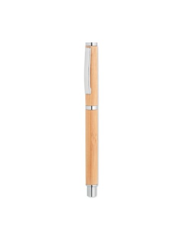 Stylo encre gel  en bambou personnalisé CAIRO Matières : bambou Couleurs : bois 2