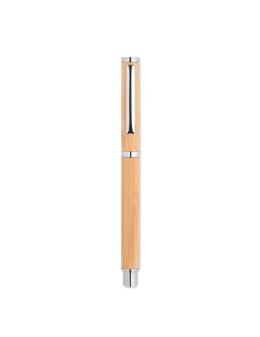 Stylo encre gel  en bambou personnalisé CAIRO Matières : bambou Couleurs : bois livraison express 24h 48h