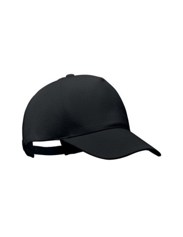 Casquette de baseball en coton  personnalisée BICCA CAP pas cher Matières : coton biologique Couleurs : noir marquage laser ultr