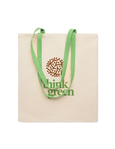 Sac shopping  en coton 140 gr/m² personnalisé ZEVRA Matières : coton Couleurs : vert citron goodies entreprise design