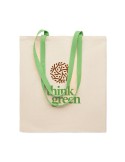 Sac shopping  en coton 140 gr/m² personnalisé ZEVRA Matières : coton Couleurs : vert citron goodies entreprise design