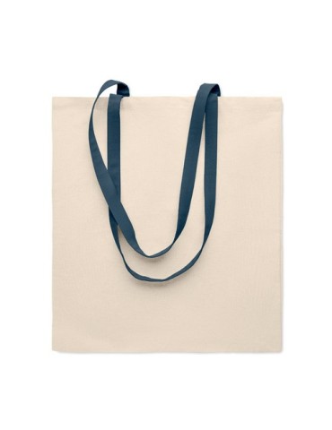 Sac shopping  en coton 140 gr/m² personnalisé ZEVRA Matières : coton Couleurs : bleu goodies publicitaire événementiel