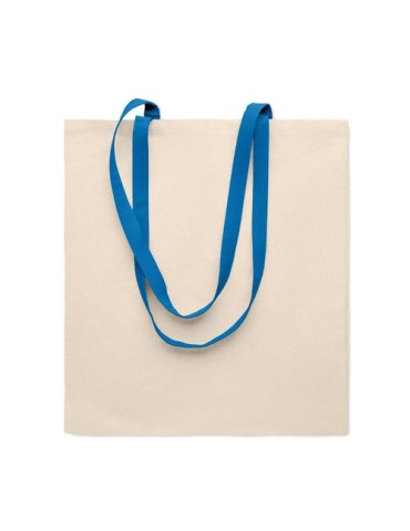 Sac shopping  en coton 140 gr/m² personnalisé ZEVRA Matières : coton Couleurs : bleu royal cadeau entreprise pas cher