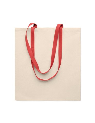 Sac shopping  en coton 140 gr/m² personnalisé ZEVRA Matières : coton Couleurs : rouge personnalisable avec votre logo