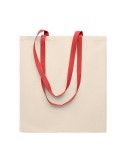 Sac shopping  en coton 140 gr/m² personnalisé ZEVRA Matières : coton Couleurs : rouge personnalisable avec votre logo