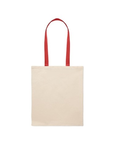Sac shopping  en coton 140 gr/m² personnalisé ZEVRA Matières : coton Couleurs : rouge personnalisation rapide en France