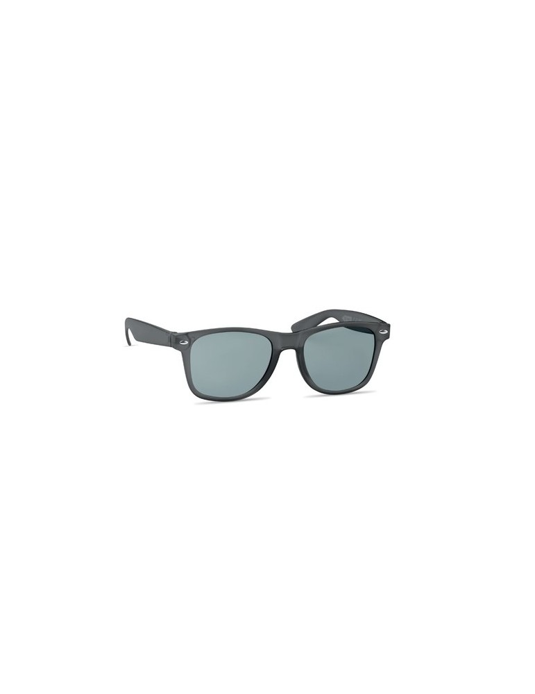 Lunettes de soleil personnalisées s en RPET - MACUSA Matières : PET recyclé Couleurs : gris transparent