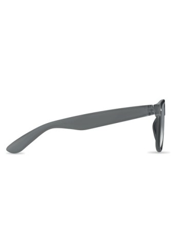 Lunettes de soleil personnalisées s en RPET - MACUSA Matières : PET recyclé Couleurs : gris transparent personnalisable avec vot