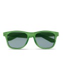 Lunettes de soleil personnalisées s en RPET - MACUSA Matières : PET recyclé Couleurs : vert transparent marquage couleur éclatan