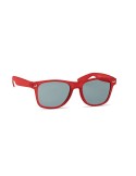 Lunettes de soleil personnalisées s en RPET - MACUSA Matières : PET recyclé Couleurs : rouge transparent marquage laser ultra pr
