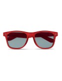 Lunettes de soleil personnalisées s en RPET - MACUSA Matières : PET recyclé Couleurs : rouge transparent cadeau affaires élégant