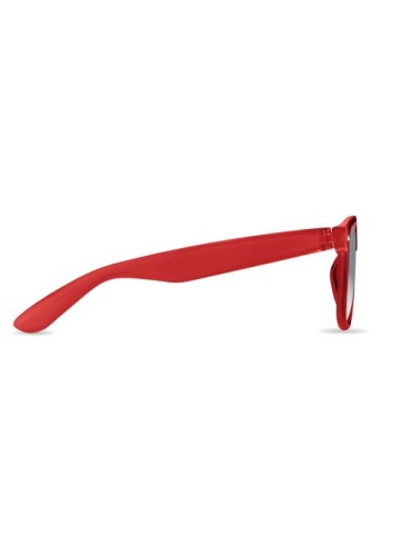 Lunettes de soleil personnalisées s en RPET - MACUSA Matières : PET recyclé Couleurs : rouge transparent goodies publicitaire év