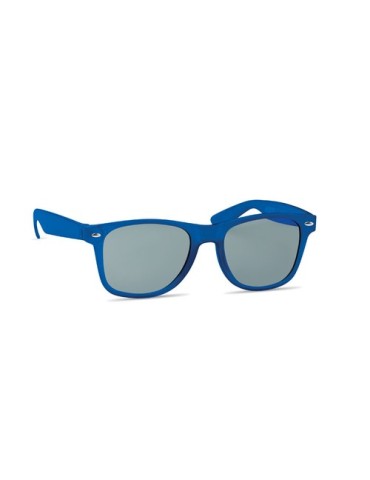 Lunettes de soleil personnalisées s en RPET - MACUSA Matières : PET recyclé Couleurs : bleu transparent impression haute définit