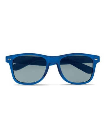Lunettes de soleil personnalisées s en RPET - MACUSA Matières : PET recyclé Couleurs : bleu transparent objet publicitaire robus