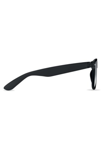 Lunettes de soleil personnalisées s en RPET - MACUSA Matières : PET recyclé Couleurs : noir marquage laser ultra précis
