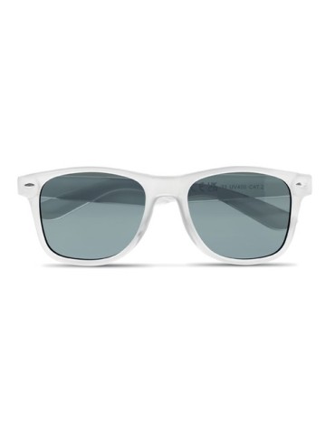 Lunettes de soleil personnalisées s en RPET - MACUSA Matières : PET recyclé Couleurs : transparent accessoire événementiel uniqu