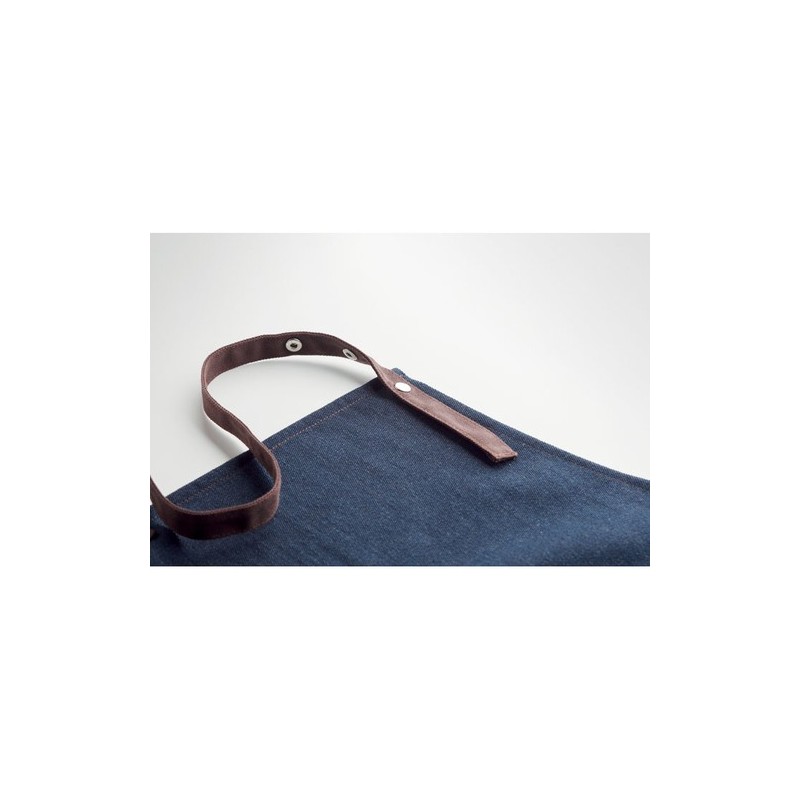 Tablier en denim  240 gr/m² - DENIPUR Matières : coton Couleurs : bleu livraison express 24h 48h