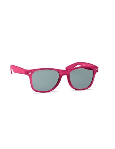 Lunettes de soleil personnalisées s en RPET - MACUSA Matières : PET recyclé Couleurs : fuchsia transparent livraison express 24h