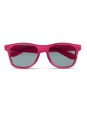 Lunettes de soleil personnalisées s en RPET - MACUSA Matières : PET recyclé Couleurs : fuchsia transparent objet promo petit bud