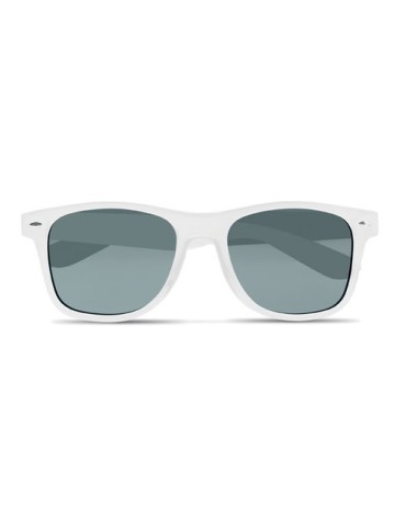 Lunettes de soleil personnalisées s en RPET - MACUSA Matières : PET recyclé Couleurs : blanc goodies publicitaire durable