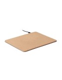 Tapis de souris chargeur sans fil  en liège personnalisé Matty Matières : papier Couleurs : beige