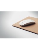 Tapis de souris chargeur sans fil  en liège personnalisé Matty Matières : papier Couleurs : beige impression haute définition