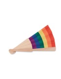 Éventail en bois personnalisé arc-en-ciel publicitaire BOWFAN cadeau entreprise pas cher