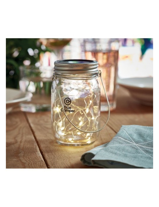 Lampe solaire d'extérieur personnalisée POT LAMP Matières : verre Couleurs : transparent impression haute définition