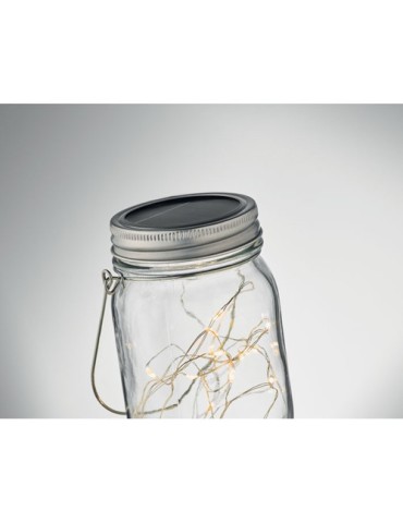 Lampe solaire d'extérieur personnalisée POT LAMP Matières : verre Couleurs : transparent marquage laser ultra précis