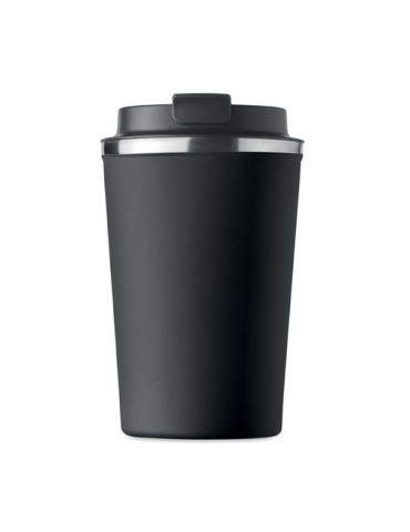 Gobelet isotherme double paroi 350 ml personnalisé - BRACE Matières : acier inoxydable Couleurs : noir personnalisation rapide e