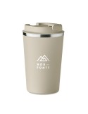 Gobelet isotherme double paroi 350 ml personnalisé - BRACE Matières : acier inoxydable Couleurs : beige marquage couleur éclatan