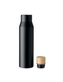 Flacon à double paroi  500 ml - DUDINKA Matières : acier inoxydable Couleurs : noir personnalisation rapide en France