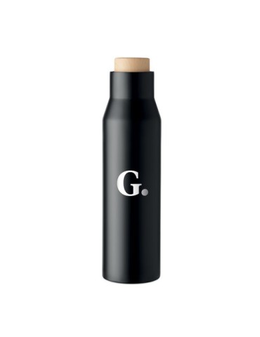 Flacon à double paroi  500 ml - DUDINKA Matières : acier inoxydable Couleurs : noir objet promo petit budget