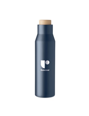 Flacon à double paroi  500 ml - DUDINKA Matières : acier inoxydable Couleurs : bleu marine marquage couleur éclatante