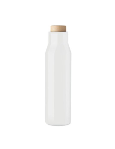 Flacon à double paroi  500 ml - DUDINKA Matières : acier inoxydable Couleurs : blanc personnalisable avec votre logo