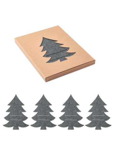 Tablier personnalisable en coton organique - Objets Publicitaires TREESGUARD 4 portes couverts feutre RPET