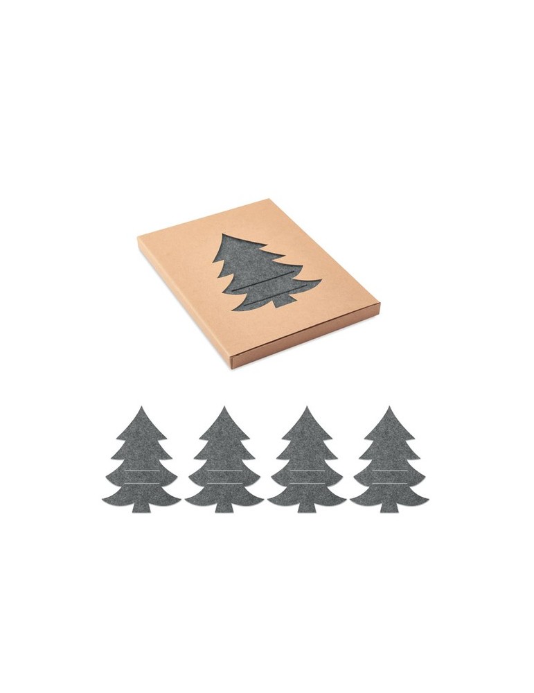 Tablier personnalisable en coton organique - Objets Publicitaires TREESGUARD 4 portes couverts feutre RPET