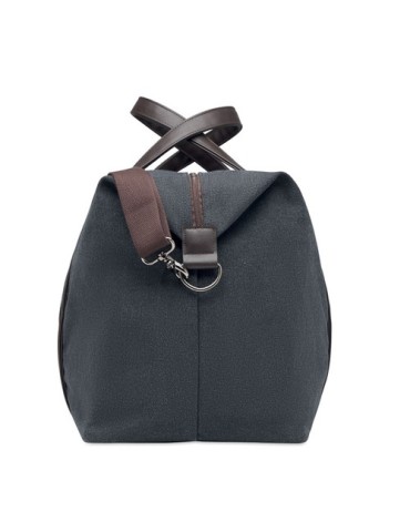 Sac week-end personnalisé en toile 450gr/m² - ZURICH Matières : coton Couleurs : noir cadeau entreprise pas cher