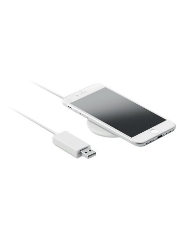 Chargeur sans fil magnétique personnalisé FLAKE MAG Matières : ABS Couleurs : blanc impression haute définition
