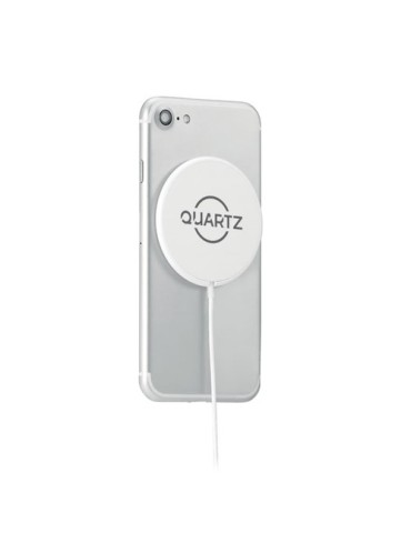 Chargeur sans fil magnétique personnalisé FLAKE MAG Matières : ABS Couleurs : blanc personnalisation rapide en France