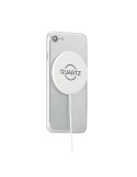 Chargeur sans fil magnétique personnalisé FLAKE MAG Matières : ABS Couleurs : blanc personnalisation rapide en France
