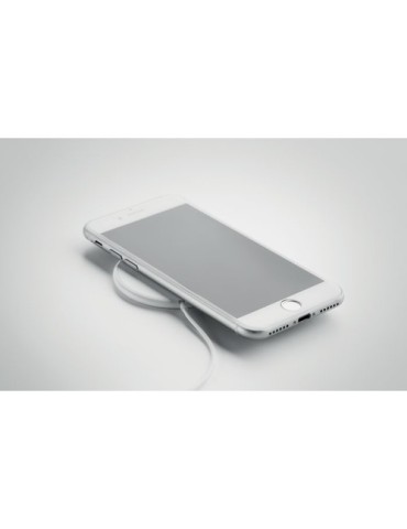 Chargeur sans fil magnétique personnalisé FLAKE MAG Matières : ABS Couleurs : blanc goodies entreprise design