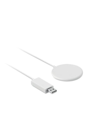 Chargeur sans fil magnétique personnalisé FLAKE MAG Matières : ABS Couleurs : blanc cadeau client original
