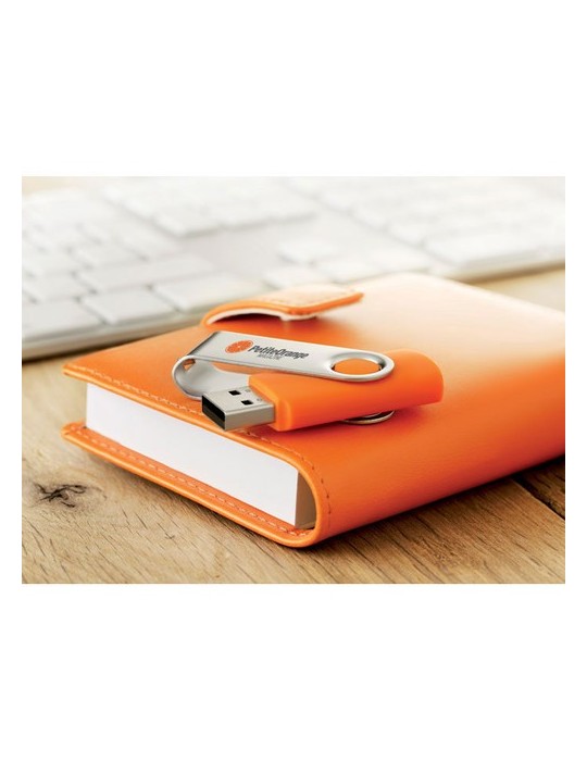Clé USB Flash Personnalisée 16GB Pratique Économique - Techmate Matières : ABS Couleurs : orange marquage laser ultra précis