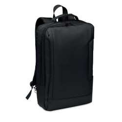 Sac à dos ordinateur  personnalisable 300D RPET - SINGAPORE Matières : PET Couleurs : noir