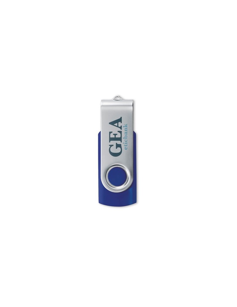 Clé USB Personnalisée 8 Go Pratique TECHMATE Matières : ABS Couleurs : bleu royal marquage couleur éclatante