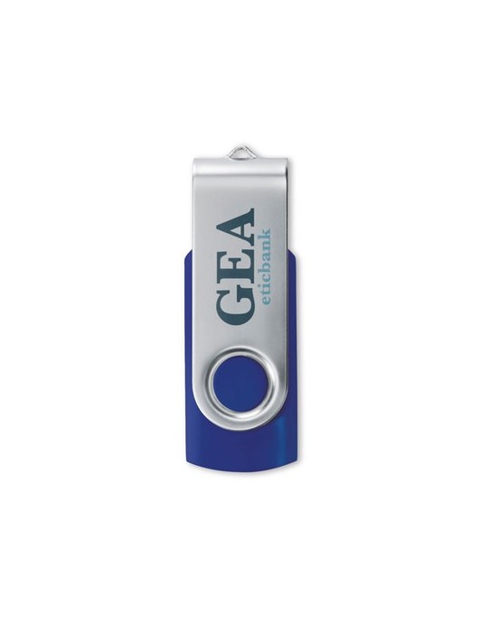 Clé USB Personnalisée 8 Go Pratique TECHMATE Matières : ABS Couleurs : bleu royal marquage couleur éclatante