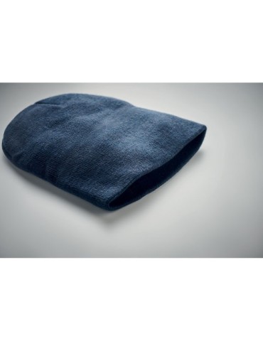 Bonnet  en polyester RPET - MARCO Matières : PET recyclé Couleurs : bleu marquage laser ultra précis