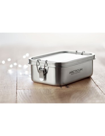 Lunch Box Éco-responsable en Acier Inox 750ml - CHAN LUNCHBOX Matières : acier inoxydable Couleurs : argenté mat impression haut