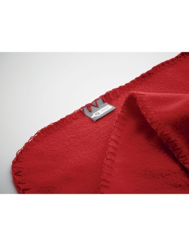 Couverture de voyage  en RPET personnalisée - MUSALA Matières : PET recyclé Couleurs : rouge cadeau entreprise pas cher